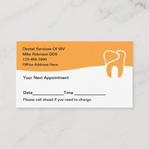 Tandheelkundige Afspraak Visitekaartjes Modern
