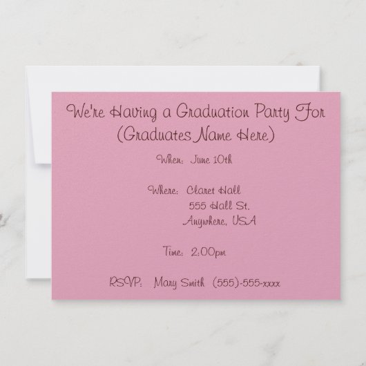 Tandheelkundige Afstuderen-uitnodigingen roze en b Kaart (Achterkant)