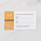 Tandheelkundige/algemene tandheelkundige Visitekaa Afsprakenkaartje (Achterkant)