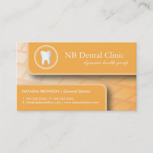 Tandheelkundige/algemene tandheelkundige Visitekaa Afsprakenkaartje (Voorkant)