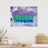 Tandheelkundige anatomie met een kleurrijk tandmod poster (Keuken)