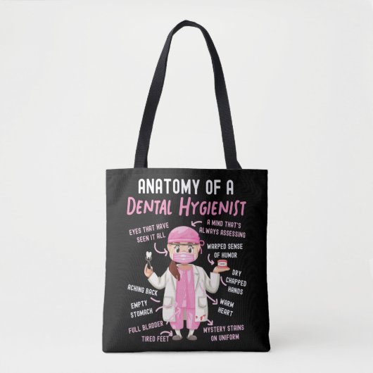 tandheelkundige anatomie van een tandheelkundige tote bag (Voorkant)