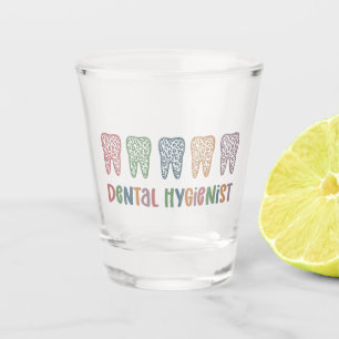 tandheelkundige apotheker   RDH Dentist Leopard ta Shot Glas