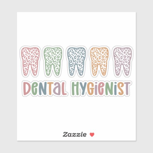 tandheelkundige apotheker | RDH Dentist Leopard ta Sticker (Vel)