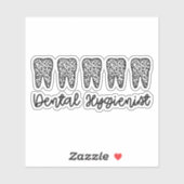 tandheelkundige apotheker | RDH Dentist leopard ta Sticker (Vel)