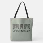 tandheelkundige apotheker | RDH Dentist leopard ta Tote Bag (Voorkant)