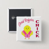 tandheelkundige apotheker vierkante button 5,1 cm (Voorkant /achterkant)