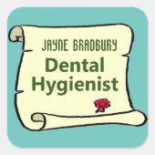 tandheelkundige apotheker vierkante sticker (Voorkant)