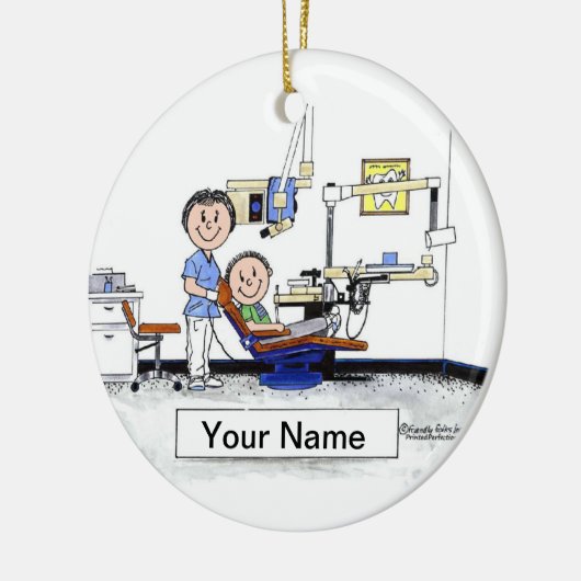 tandheelkundige apotheker - Vrouw Keramisch Ornament (Links)