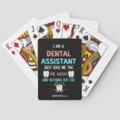 TANDHEELKUNDIGE ASSISTENT Custom Grappig De hele t Pokerkaarten (Achterkant)