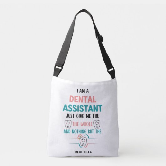 TANDHEELKUNDIGE ASSISTENT Grappig De hele tand Crossbody Tas (Voorkant)