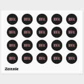 tandheelkundige assistent ronde sticker (Vel)