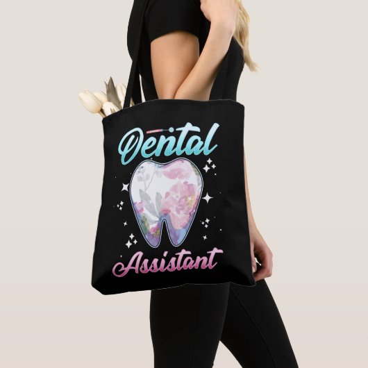 Tandheelkundige assistent tandheelkundig tandheelk tote bag (Dichtbij)