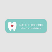 Tandheelkundige assistent tandheelkundige Blauwgro Naamplaatje (Voorkant)