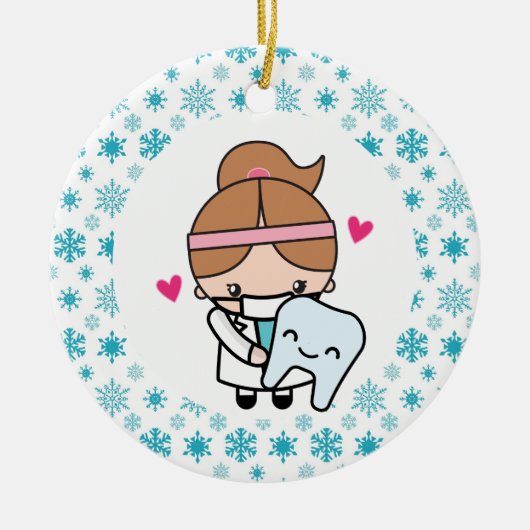 Tandheelkundige assistent tandheelkundige cadeau keramisch ornament (Voorkant)