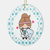 Tandheelkundige assistent tandheelkundige cadeau keramisch ornament (Links)