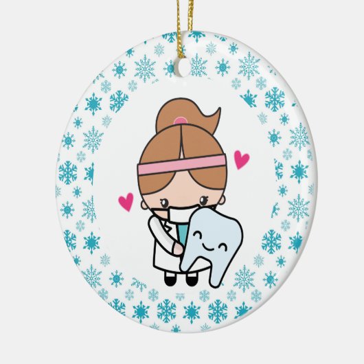 Tandheelkundige assistent tandheelkundige cadeau keramisch ornament (Links)