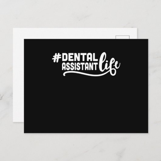 Tandheelkundige assistent-tandheelkundige tandheel briefkaart (Voorkant / Achterkant)