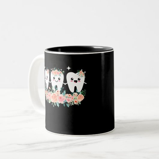 Tandheelkundige assistent tweekleurige koffiemok (Voorkant links)