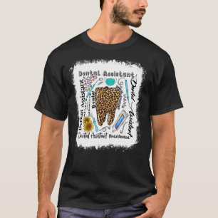 Tandheelkundige assistent Typografie Luipaard Tand T-shirt