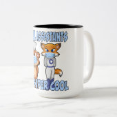 Tandheelkundige assistenten zijn supercool tweekleurige koffiemok (Voorkant rechts)