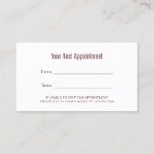 tandheelkundige Benoeming Tooth Heart Roos Gold De Afsprakenkaartje (Achterkant)