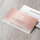 tandheelkundige Benoeming Tooth Heart Roos Gold De Afsprakenkaartje