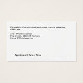 Tandheelkundige bezoek Afbeeldingen | Gezondheidsz Visitekaartje (Achterkant)