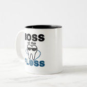 tandheelkundige borst van de Floss Tweekleurige Koffiemok (Voorkant links)