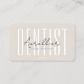 Tandheelkundige cosmetische zand beige tandarts visitekaartje (Voorkant)