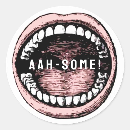 tandheelkundige dienst ronde sticker (Voorkant)