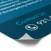 Tandheelkundige diensten Aangepast Poster (Hoek)