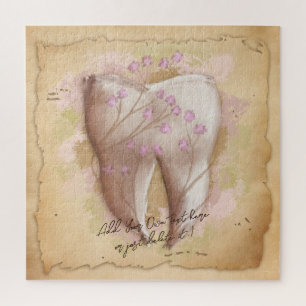 Tandheelkundige Elegante Ouderwetse Tandarts Gift Legpuzzel