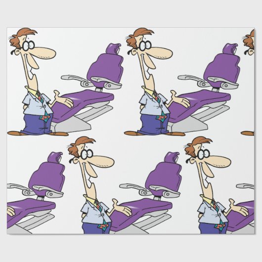 Tandheelkundige en tandheelkundige chirurgie cadeaupapier (Vlak)