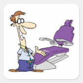 Tandheelkundige en tandheelkundige chirurgie vierkante sticker (Voorkant)