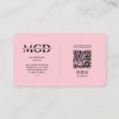 Tandheelkundige esthetische pastel roze cosmetisch visitekaartje (Achterkant)