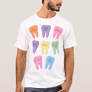 Tandheelkundige gelukkige Valentijnsdag Schattige T-shirt