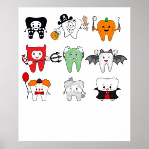tandheelkundige Halloween Poster