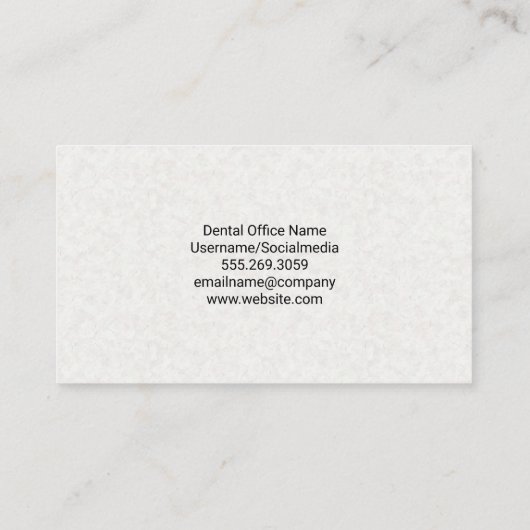 Tandheelkundige hulpmiddelen Logo Visitekaartje (Achterkant)