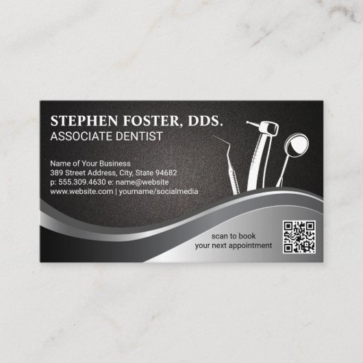 Tandheelkundige hulpmiddelen | Visitekaartje QR-co (Voorkant)