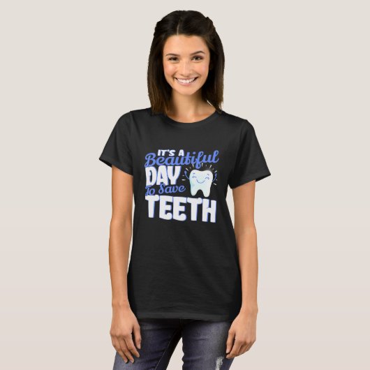 Tandheelkundige hygiëne Tanden Hygienist Tanden T-shirt (Voorkant volledig)