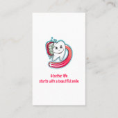 tandheelkundige hygiëne voor kinderen | Dentist Visitekaartje (Achterkant)