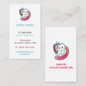 tandheelkundige hygiëne voor kinderen | Dentist Visitekaartje (Voorkant / Achterkant)