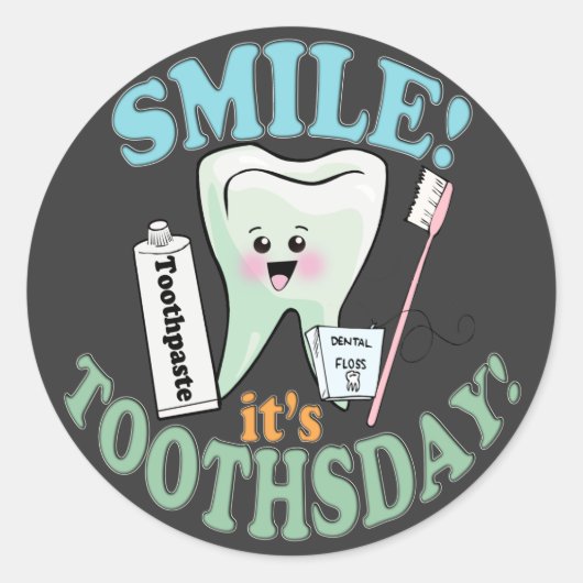 tandheelkundige hygiënist ronde sticker (Voorkant)