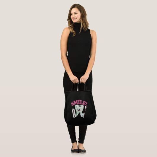 tandheelkundige hygiënist tote bag (Voorkant (model))