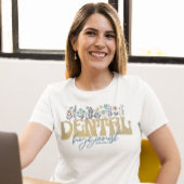 Tandheelkundige Hygiëniste Bloemen Aangepaste Vast Tri-Blend Shirt