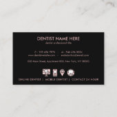 Tandheelkundige ijsjes roze visitekaartje (Achterkant)