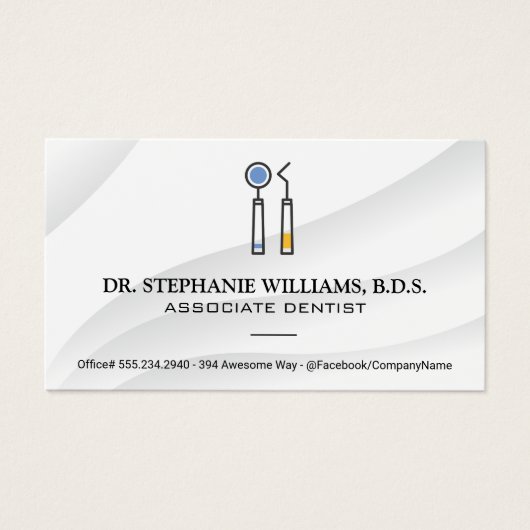 Tandheelkundige instrumenten | Tandheelkunde Visitekaartje (Voorkant)