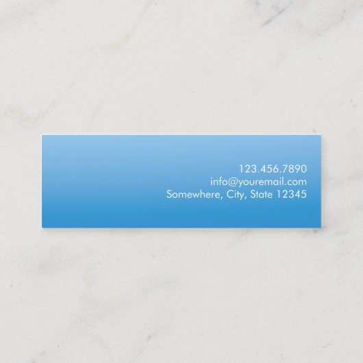 Tandheelkundige kantoor Tand & Clean Water Tandart Mini Visitekaartje (Achterkant)