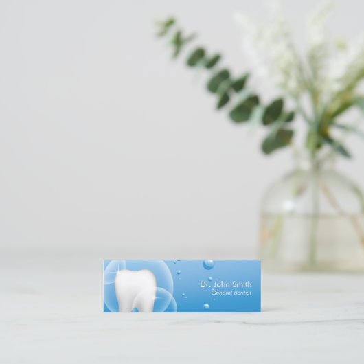 Tandheelkundige kantoor Tand & Clean Water Tandart Mini Visitekaartje (Staand voorkant)